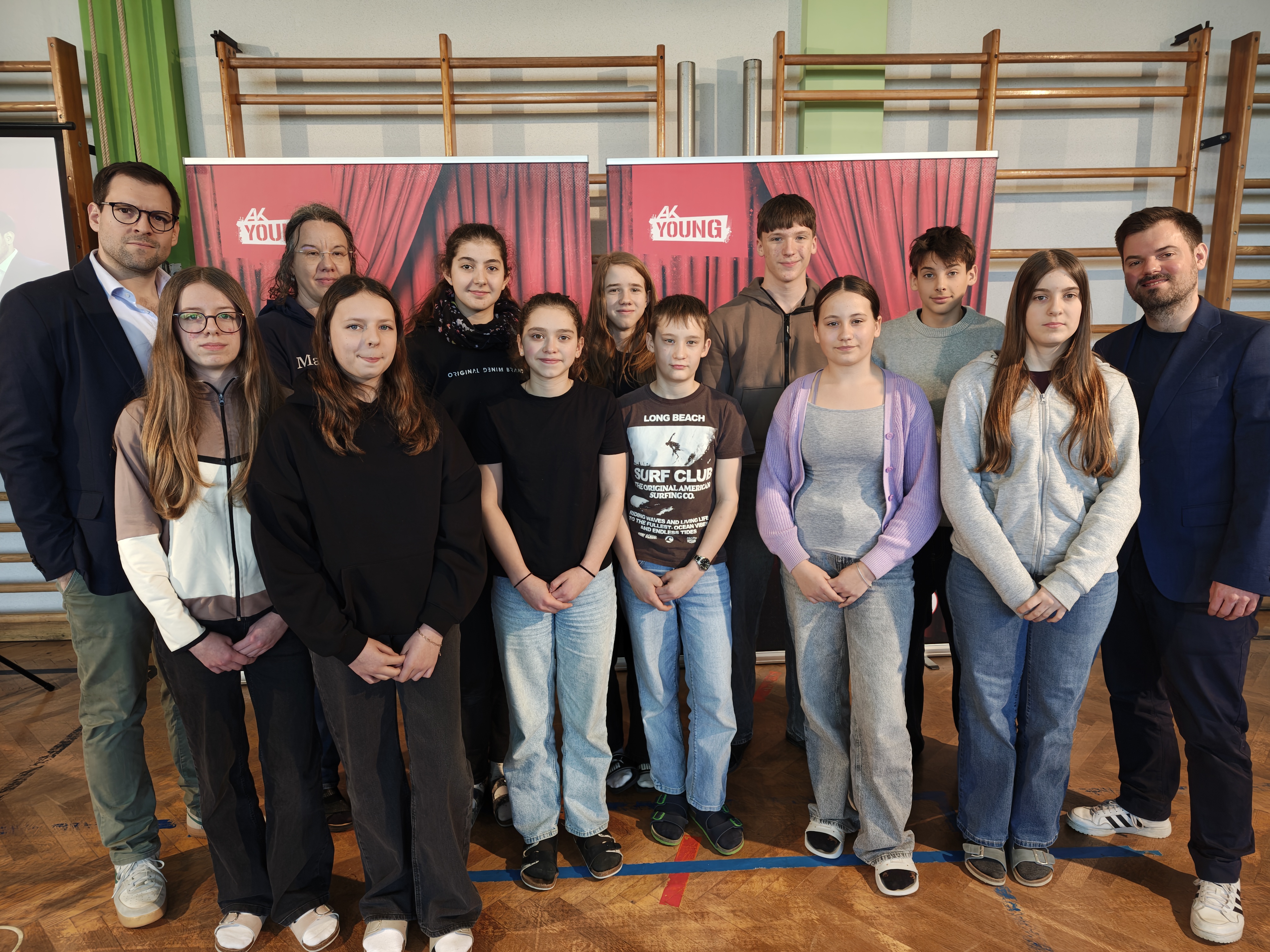 Schüler mit Flo & Wisch AK Theater